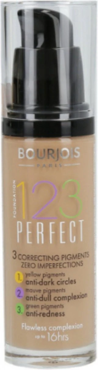 Bourjois 123 Perfect Foundation 057 Hâlé Clair 7 Bourjois 123 Perfect Foundation 057 Hâlé Clair - Afbeelding 5
