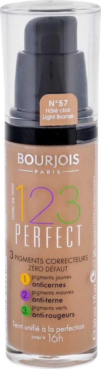 Bourjois 123 Perfect Foundation 057 Hâlé Clair 5 Bourjois 123 Perfect Foundation 057 Hâlé Clair - Afbeelding 3