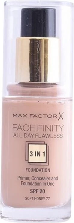 Max Factor Facefinity All Day Flawless 3-in-1 Liquid Foundation - 077 Soft Honey -Cosmeticawinkel 401x1200 1