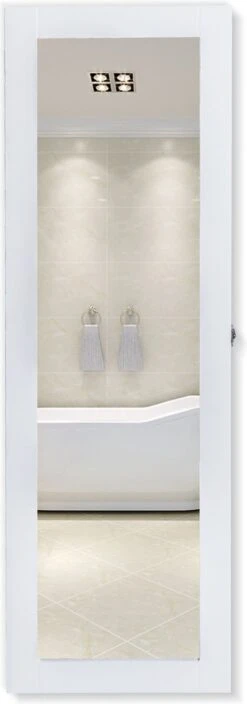 HOMCOM 2-in-1 Sieradenkast Wandspiegel Spiegelkast Sieraden Ladekast Spiegel 833-102WT 19 HOMCOM 2-in-1 Sieradenkast Wandspiegel Spiegelkast Sieraden Ladekast Spiegel 833-102WT -Cosmeticawinkel 421x1200 1