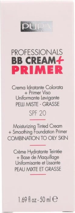Pupa Milano BB Cream + Primer For Combination To Oily Skin - 001 Nude -Cosmeticawinkel 425x1200 1