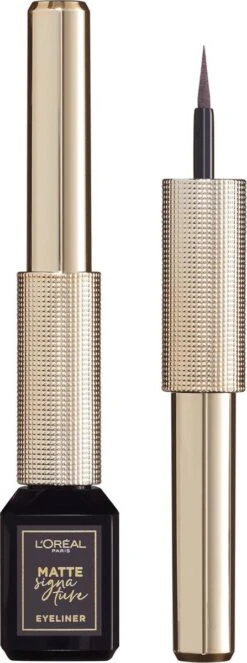 L'Oréal Paris Matte Signature Eyeliner Van Superliner – Matte Liquid Eyeliner – Waterproof - 06 Greige Signature – Grijs -Cosmeticawinkel 447x1200 3