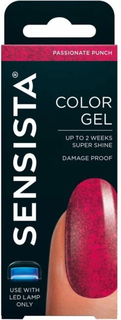 Sensista Color Gel Passionate Punch - Rood/roze Glitter -Cosmeticawinkel 454x1200 6