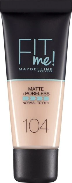 Maybelline Fit Me Matte & Poreless Foundation - 104 Soft Ivory -Cosmeticawinkel 474x1200 4