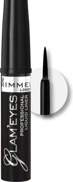 Rimmel London Glam'Eyes Professional Liquid Eyeliner - 001 Black Glamour -Cosmeticawinkel 485x1200 2