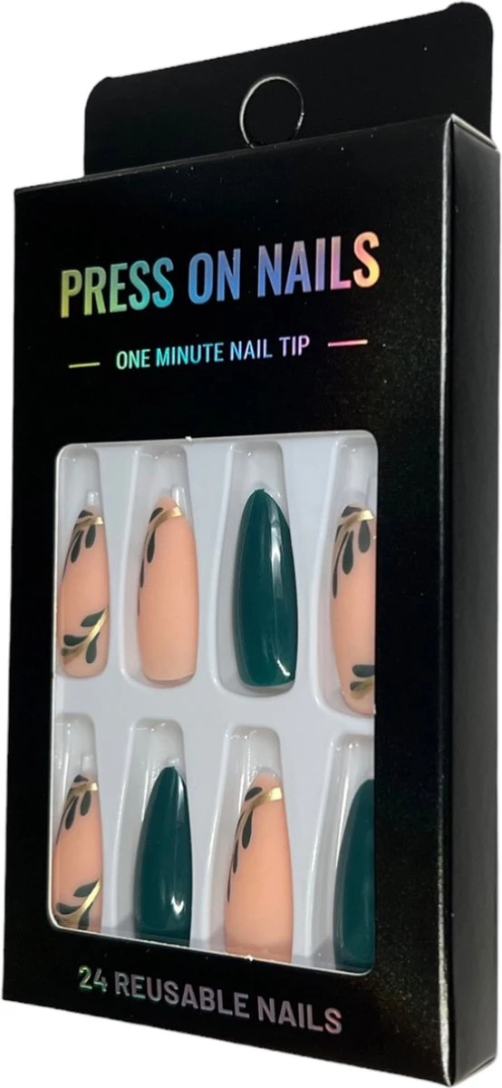 Merkloos Press On Nails - Nep Nagels - Roze Groen - Almond - Manicure - Plak Nagels - Kunstnagels Nailart - Zelfklevend 5 Merkloos Press On Nails - Nep Nagels - Roze Groen - Almond - Manicure - Plak Nagels - Kunstnagels Nailart - Zelfklevend - Afbeelding 3