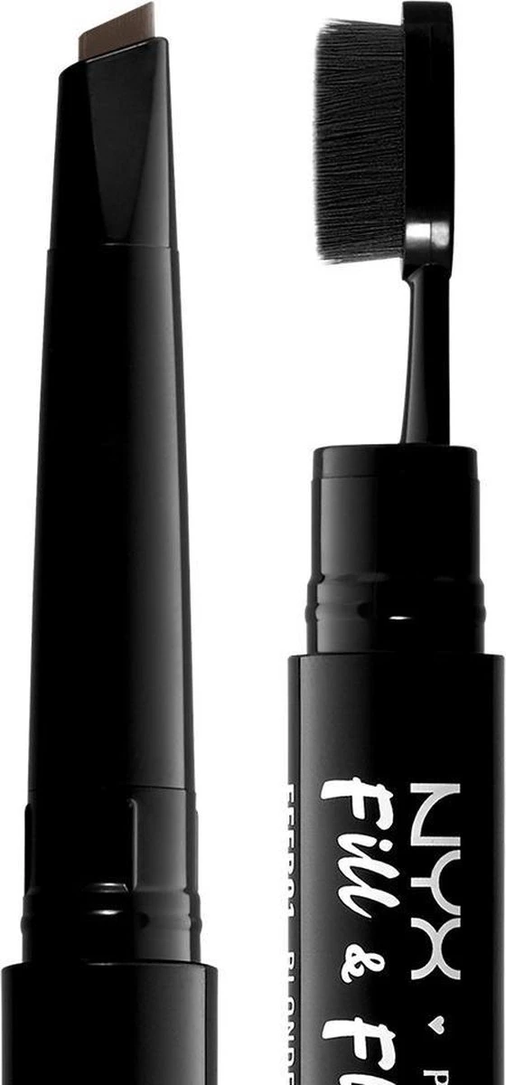 NYX Professional Makeup Fill & Fluff Eyebrow Pomade Pencil - Brunette FFEP06 - Wenkbrauwpotlood 4 NYX Professional Makeup Fill & Fluff Eyebrow Pomade Pencil - Brunette FFEP06 - Wenkbrauwpotlood - Afbeelding 2