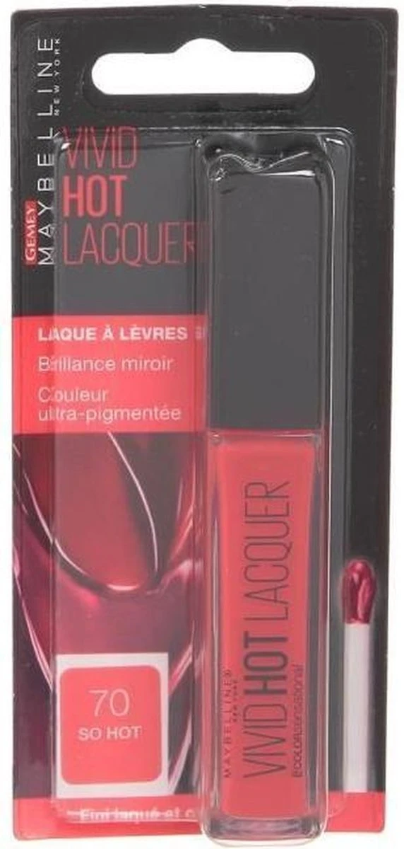 Maybelline MAY CS VIVID HOT LACQ.BLfr/it/nl 70 SO Lippenstift Rood Glans 3 Maybelline MAY CS VIVID HOT LACQ.BLfr/it/nl 70 SO Lippenstift Rood Glans