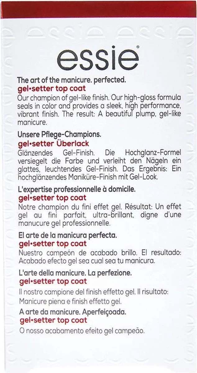 Essie Nagelverzorging - Gel Setter - Topcoat Met Gelglans Finish 4 Essie Nagelverzorging - Gel Setter - Topcoat Met Gelglans Finish - Afbeelding 2