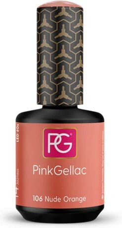 Pink Gellac - Nude Orange - Gellak - Vegan - Oranje - Glanzend - 15ml -Cosmeticawinkel 645x1200 6