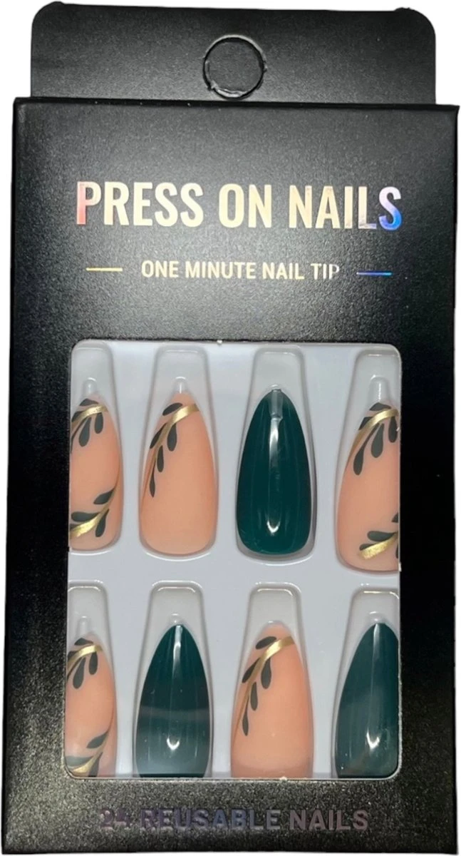 Merkloos Press On Nails - Nep Nagels - Roze Groen - Almond - Manicure - Plak Nagels - Kunstnagels Nailart - Zelfklevend 4 Merkloos Press On Nails - Nep Nagels - Roze Groen - Almond - Manicure - Plak Nagels - Kunstnagels Nailart - Zelfklevend - Afbeelding 2