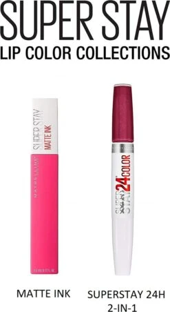 Maybelline Superstay Langhoudende Lippenstift - Matte Ink X Ashley Longshore - 95 Visionary - Paars - Limited Edition -Cosmeticawinkel 656x1200