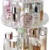 TRIXES Make Up Organizer - 360 Graden Cosmetica-organizer - 3-laags, Heldere Acrylstandaard - Draaibaar Display Met Kristallen Design - Voor Shampoo, Conditioner, Parfum, Lippenstift En Nog Veel Meer