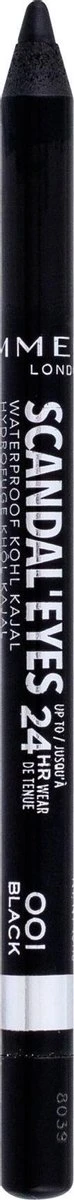 Rimmel London Scandal'Eyes Waterproof Kohl Oogpotlood - Black 8 Rimmel London Scandal'Eyes Waterproof Kohl Oogpotlood - Black - Afbeelding 6