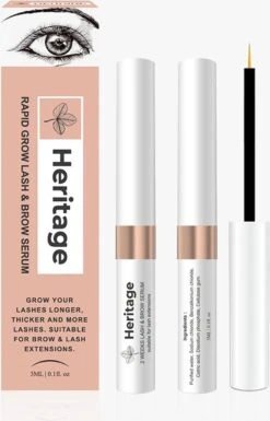Heritage Wimperserum Rapid Grow Geschikt Voor Wimperextensions Olievrije. Naturel Ingrediënten - Oil Free Lash Serum Suitable For Lash Extensions Wearer 10 Heritage Wimperserum Rapid Grow Geschikt Voor Wimperextensions Olievrije. Naturel Ingrediënten - Oil Free Lash Serum Suitable For Lash Extensions Wearer -Cosmeticawinkel 770x1200