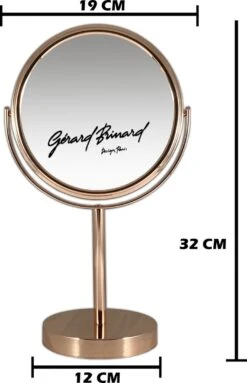 Metalen Make-up Spiegel Rosé Goud/Goud - 10x Vergroting 18cmØ -Cosmeticawinkel 774x1200 2