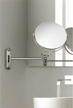 Vitra Make Up Spiegel - 2X Vergroting - Wandspiegel Rond - Scheerspiegel Wandmodel - Badkamer - Roestvrij - Chroom - Draadloos -Cosmeticawinkel 815x1200 3