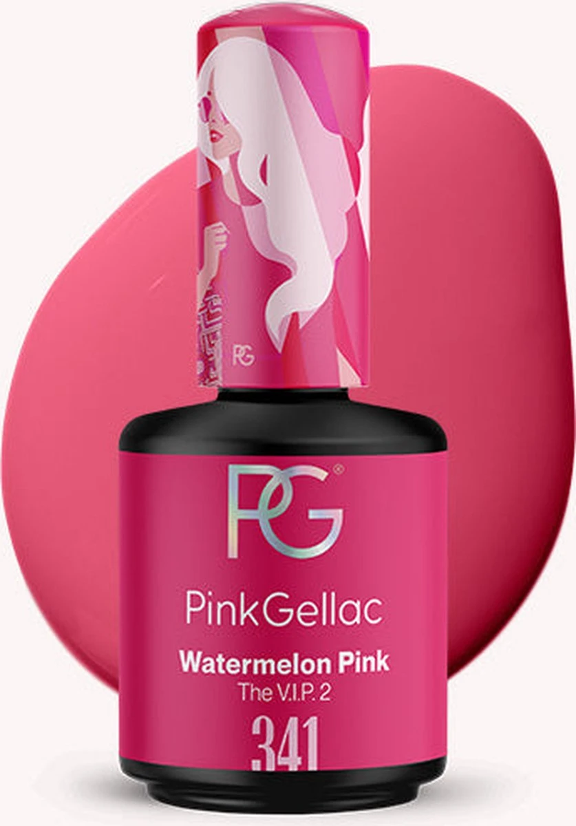 Pink Gellac - Watermelon Pink - Gellak - Vegan - Roze - Glanzend - 15ml 3 Pink Gellac - Watermelon Pink - Gellak - Vegan - Roze - Glanzend - 15ml