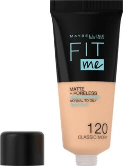 Maybelline Fit Me Matte & Poreless Foundation - 120 Classic Ivory -Cosmeticawinkel 891x1200