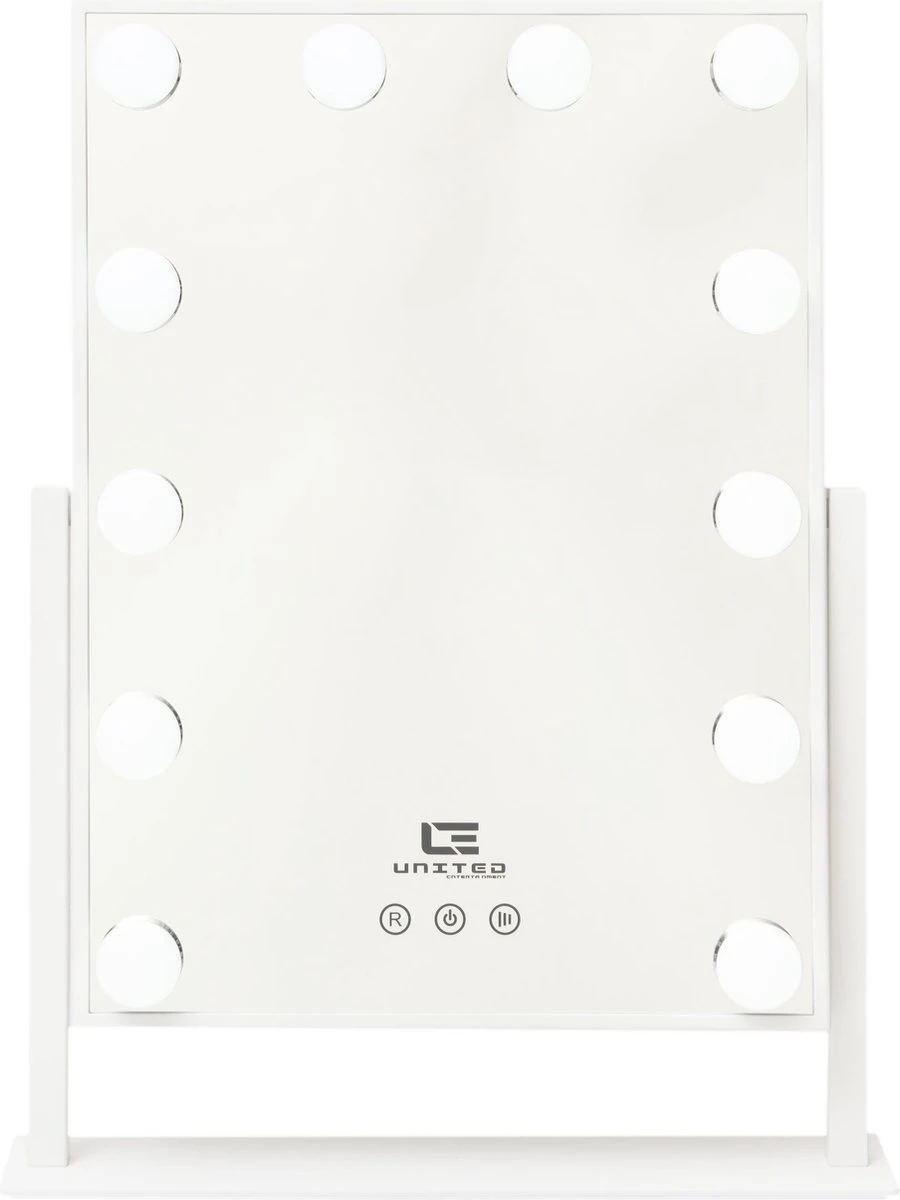 United Entertainment - Hollywood Spiegel Met 12 LEDs - 36x47,5 Cm - Wit 8 United Entertainment - Hollywood Spiegel Met 12 LEDs - 36x47,5 Cm - Wit - Afbeelding 6