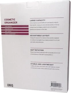 UNIQ 360° Roterend Make-Up Organizer - Beauty Organizer Voor Huidverzorging En Make-up - Opbergbox - Wit -Cosmeticawinkel 916x1200 1