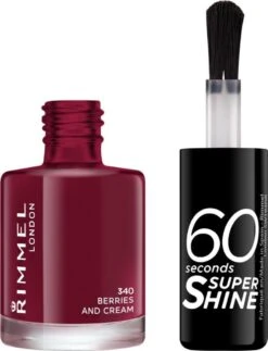 Rimmel London 60 Seconds Super Shine Nagellak - 340 Berries And Cream -Cosmeticawinkel 917x1200