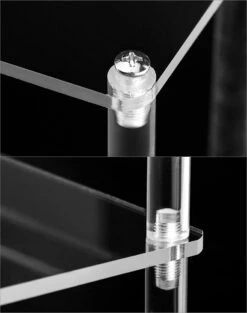 QWORK 3-laags Acryl Displaystandaard, Transparant Acryl Display Riser Plank Voor Figuren, Sieraden, Cupcake, Lippenstift, Nagellak, Kruiden, 30x21x15cm -Cosmeticawinkel 947x1200 6