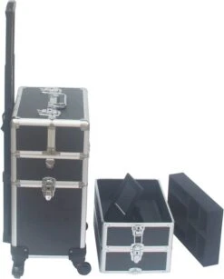 VDD Aluminium Visagie Kappers Koffer Trolley - Make-up Schmink Nagel Koffer Trolley - Zwart 9 VDD Aluminium Visagie Kappers Koffer Trolley - Make-up Schmink Nagel Koffer Trolley - Zwart -Cosmeticawinkel 965x1200 2