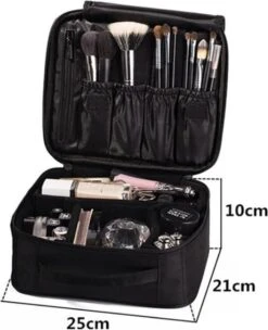 Make-up Koffer - Cosmetica Koffer - Visagie Opbergtas - Beauty Organizer Met Verstelbare Vakken - Roze -Cosmeticawinkel 975x1200 4